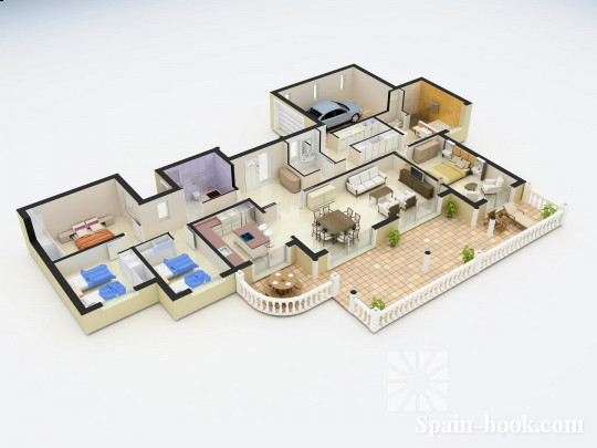 Виллы Средиземноморская вилла с видом на море в Cumbre del Sol / Кальпе, Коста Бланка, Кумбре дель Соль