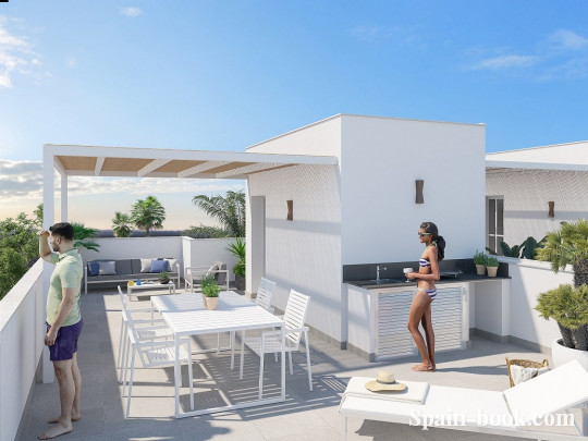 Таунха́ус Новые современные таунхаусы рядом с пляжем в La Rosaleda, Торревьеха, Коста Бланка, Торревьеха