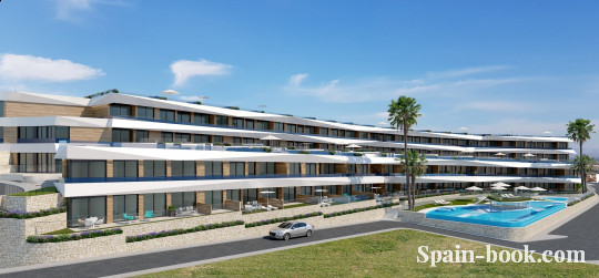 Апартаменты Шикарный жилой комплекс на берегу Средиземного моря, Аликанте, Коста Бланка, Гран Алакант