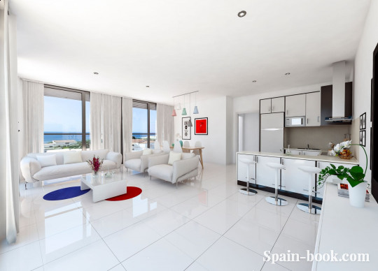 Апартаменты Новый дом в 100м от пляжа в Кальпе, Аликанте, Коста Бланка, Кальпе