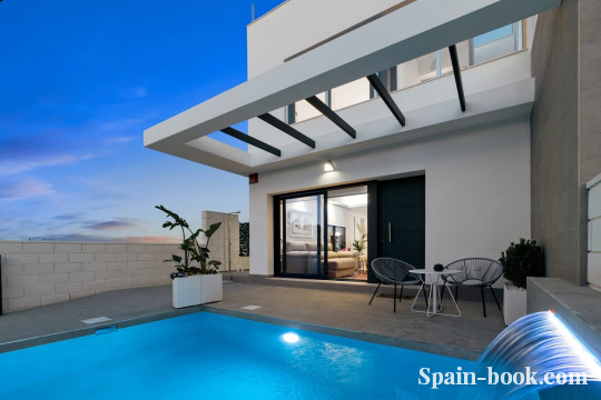 Виллы Новые смежные виллы рядом с гольф-полями в Вийямартин, Ориуэла Коста, Коста Бланка, Вийямартин