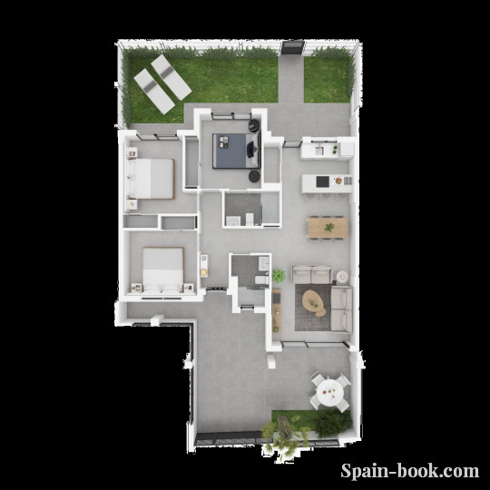 Бунгало Новый резиденциальный комплекс рядом с пляжем в Santiago de la Ribera / Мурсия, Коста Бланка, Сантьяго-де-ла-Рибера