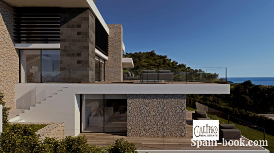 Виллы Вилла с живописным видом на море и город в Cumbre del Sol / Кальпе, Коста Бланка, Кумбре дель Соль