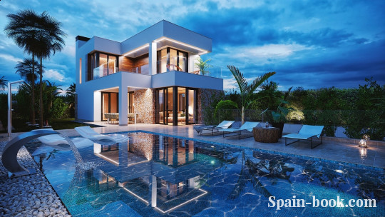 Виллы Современные виллы с видом на море и город в Finestrat / Бенидорм, Коста Бланка, Финестрат