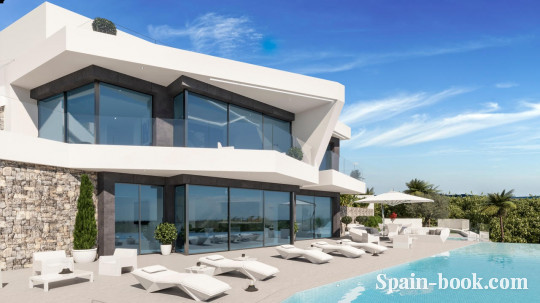 Виллы Новая современная вилла в 2,5км от пляжа в пригороде Бенисса / Кальпе, Коста Бланка, Бенисса