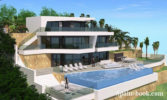 Виллы Новая современная вилла в 2,5км от пляжа в пригороде Бенисса / Кальпе, Коста Бланка, Бенисса