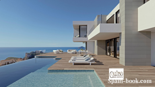 Виллы Современная вилла с панорамным видом на море в Cumbre del Sol / Кальпе, Коста Бланка, Кумбре дель Соль