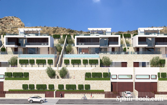 Виллы Современные виллы с видом на море пригороде Бенидорма, Коста Бланка, Бенидорм