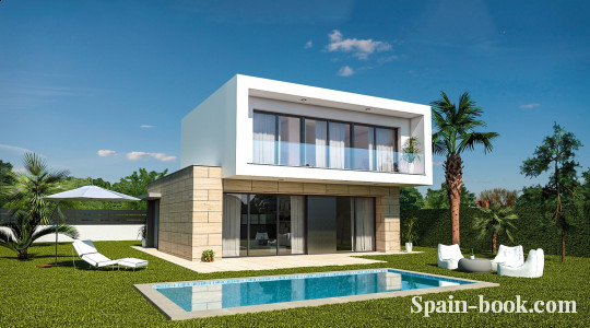 Виллы Новые виллы в пригороде Los Alcázeres,3км от пляжа Мар Менор / Ла Манга, Коста Бланка, Лос Алькасарес