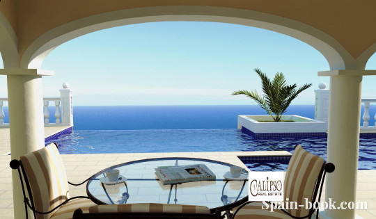 Виллы Средиземноморская вилла с видом на море в Cumbre del Sol / Кальпе, Коста Бланка, Кумбре дель Соль