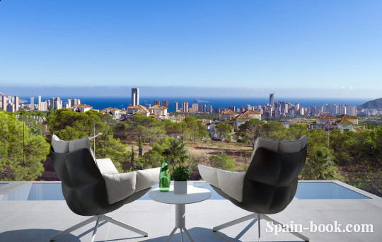 Виллы Ультрасовременные виллы с видом на море в Сьерра Картина / Бенидорм., Коста Бланка, Бенидорм