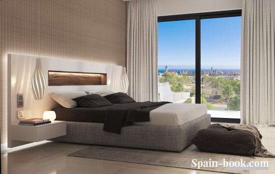 Виллы Ультрасовременные виллы с видом на море в Сьерра Картина / Бенидорм., Коста Бланка, Бенидорм