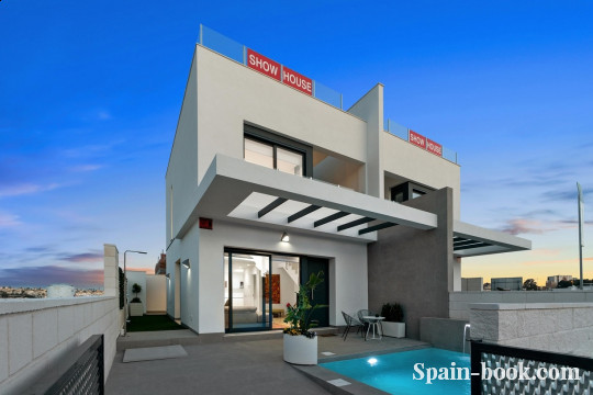 Виллы Новые смежные виллы рядом с гольф-полями в Вийямартин, Ориуэла Коста, Коста Бланка, Вийямартин