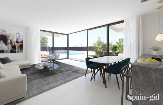 Виллы Современные виллы в жилом комплексе в пригороде Бенидорма, Коста Бланка, Финестрат