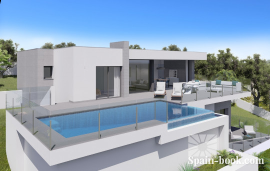 Виллы Современные виллы с видом на море в Cumbre del Sol / Кальпе, Коста Бланка, Кумбре дель Соль