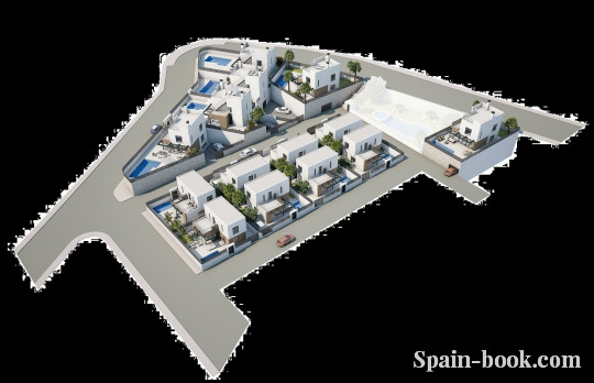 Виллы Новые современные виллы в Альгорфа,в 15км от пляжа Гвардамара, Коста Бланка, Альгорфа