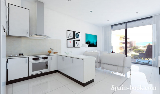 Апартаменты Новый дом в 100м от пляжа в Кальпе, Аликанте, Коста Бланка, Кальпе