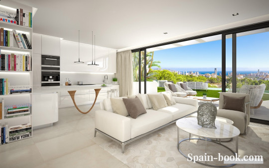 Виллы Ультрасовременные виллы с видом на море в Сьерра Картина / Бенидорм., Коста Бланка, Бенидорм