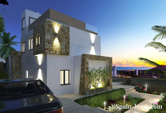 Виллы Современные виллы в резиденциальном жилом комплексе в пригороде Бенидорма, Коста Бланка, Финестрат