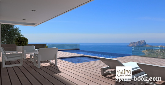 Виллы Вилла с панорамным видом на море в Cumbre del Sol / Кальпе, Коста Бланка, Кумбре дель Соль