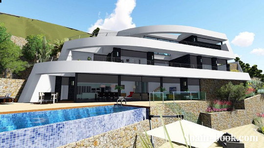 Виллы Вилла с видом на море и сосновый лес в пригороде Кальпе, Коста Бланка, Бенисса