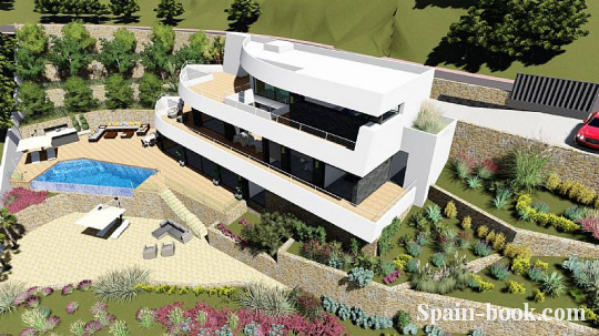 Виллы Вилла с видом на море и сосновый лес в пригороде Кальпе, Коста Бланка, Бенисса