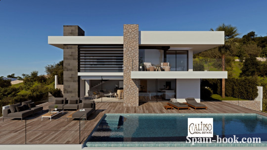 Виллы Вилла с живописным видом на море и город в Cumbre del Sol / Кальпе, Коста Бланка, Кумбре дель Соль