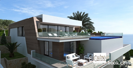 Виллы Вилла с панорамным видом на море в Cumbre del Sol / Кальпе, Коста Бланка, Кумбре дель Соль