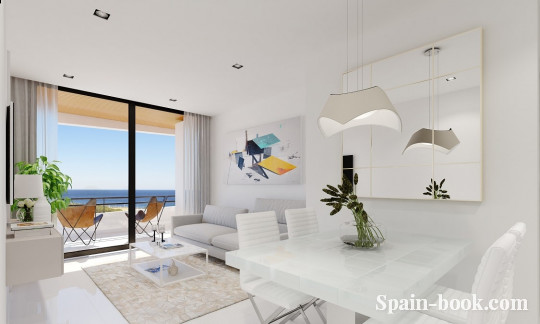 Апартаменты Шикарный жилой комплекс на берегу Средиземного моря, Аликанте, Коста Бланка, Гран Алакант