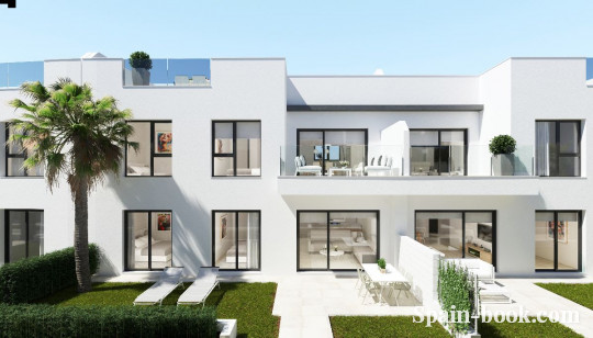 Бунгало Новый резиденциальный комплекс рядом с пляжем в Santiago de la Ribera / Мурсия, Коста Бланка, Сантьяго-де-ла-Рибера