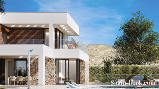 Виллы Современные виллы с видом на море и город в Finestrat / Бенидорм, Коста Бланка, Финестрат