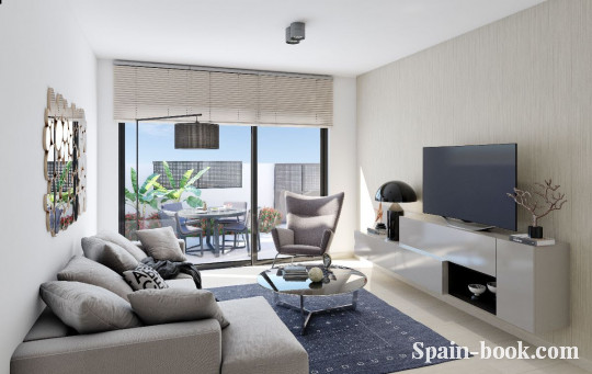 Бунгало Новый резиденциальный комплекс рядом с пляжем в Santiago de la Ribera / Мурсия, Коста Бланка, Сантьяго-де-ла-Рибера