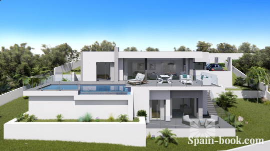 Виллы Современные виллы с видом на море в Cumbre del Sol / Кальпе, Коста Бланка, Кумбре дель Соль