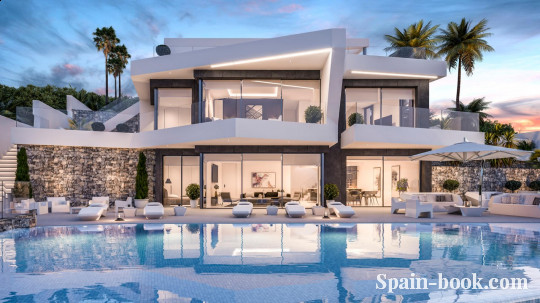 Виллы Новая современная вилла в 2,5км от пляжа в пригороде Бенисса / Кальпе, Коста Бланка, Бенисса