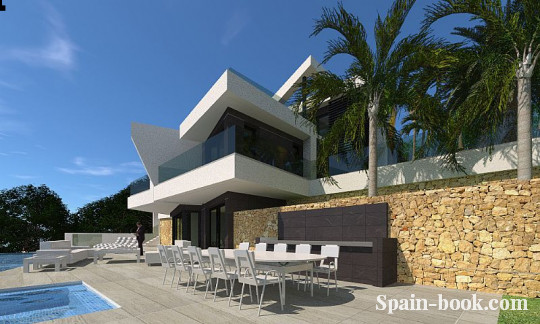 Виллы Новая современная вилла в 2,5км от пляжа в пригороде Бенисса / Кальпе, Коста Бланка, Бенисса