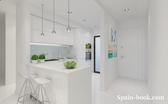 Апартаменты Шикарный жилой комплекс на берегу Средиземного моря, Аликанте, Коста Бланка, Гран Алакант