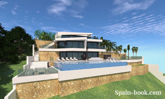 Виллы Новая современная вилла в 2,5км от пляжа в пригороде Бенисса / Кальпе, Коста Бланка, Бенисса