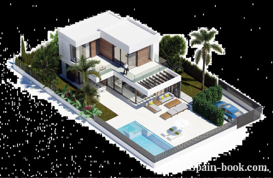 Виллы Современные виллы в резиденциальном жилом комплексе в пригороде Бенидорма, Коста Бланка, Финестрат