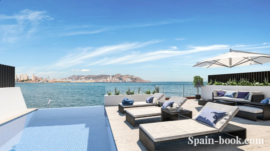 Апартаменты Люксовые апартаменты на первой линии пляжа Бенидорма, Коста Бланка, Бенидорм