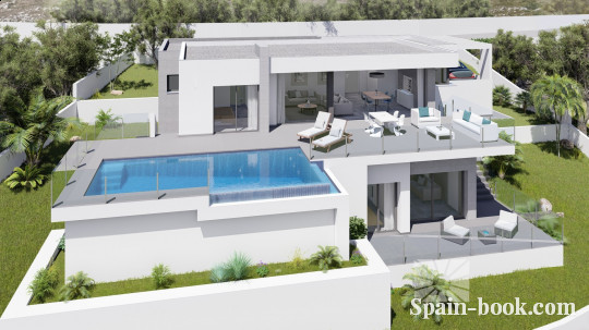 Виллы Современные виллы с видом на море в Cumbre del Sol / Кальпе, Коста Бланка, Кумбре дель Соль