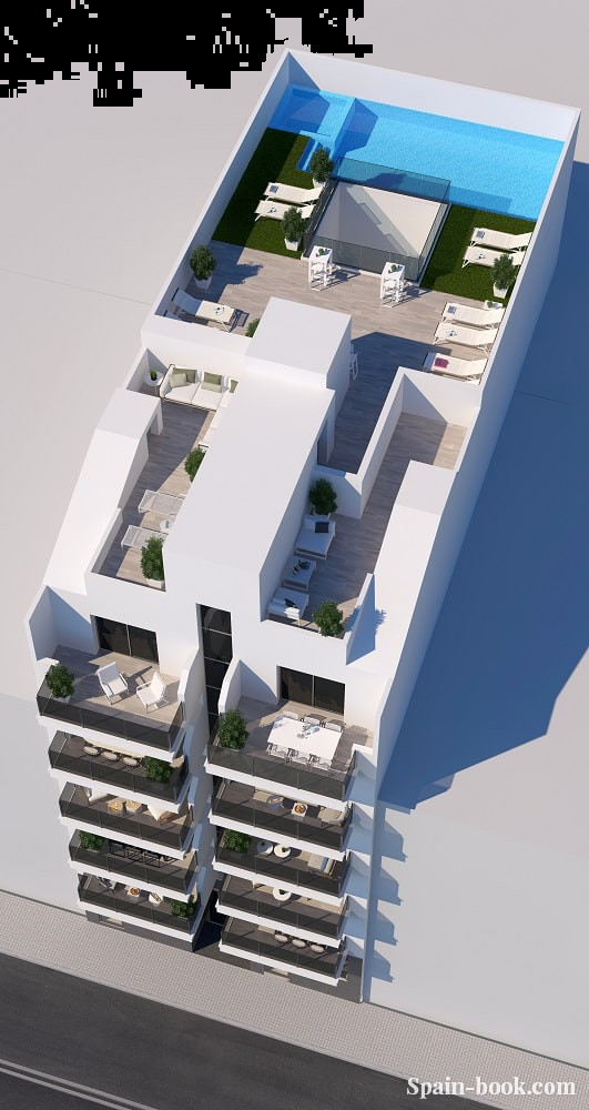 Апартаменты Новые апартаменты на одной из главных улиц Торревьехи, Коста Бланка, Торревьеха