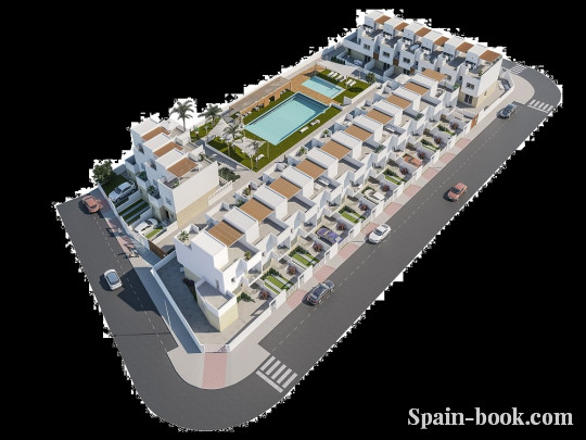 Таунха́ус Новые современные таунхаусы рядом с пляжем в La Rosaleda, Торревьеха, Коста Бланка, Торревьеха