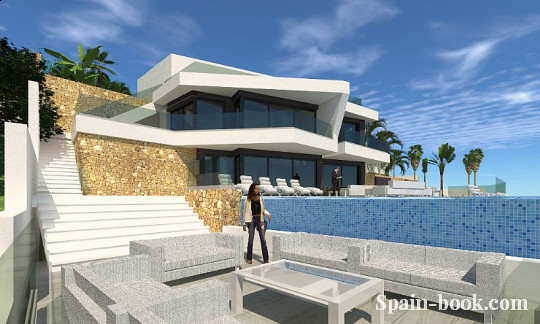 Виллы Новая современная вилла в 2,5км от пляжа в пригороде Бенисса / Кальпе, Коста Бланка, Бенисса