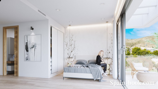 Виллы Современные виллы с видом на море и город в Finestrat / Бенидорм, Коста Бланка, Финестрат