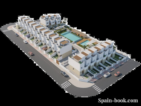 Таунха́ус Новые современные таунхаусы рядом с пляжем в La Rosaleda, Торревьеха, Коста Бланка, Торревьеха