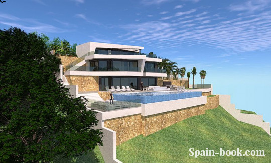 Виллы Новая современная вилла в 2,5км от пляжа в пригороде Бенисса / Кальпе, Коста Бланка, Бенисса