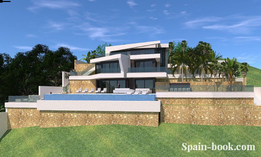 Виллы Новая современная вилла в 2,5км от пляжа в пригороде Бенисса / Кальпе, Коста Бланка, Бенисса