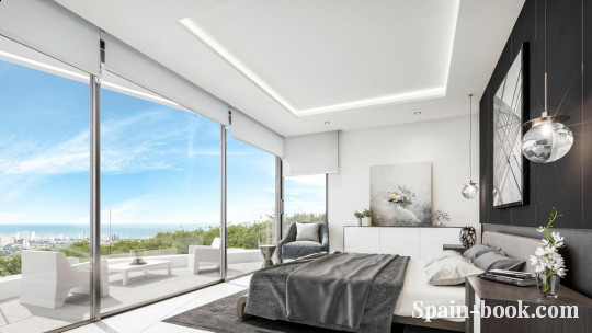 Виллы Новая современная вилла в 2,5км от пляжа в пригороде Бенисса / Кальпе, Коста Бланка, Бенисса