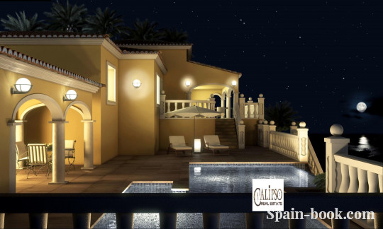 Виллы Средиземноморская вилла с видом на море в Cumbre del Sol / Кальпе, Коста Бланка, Кумбре дель Соль