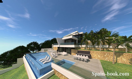 Виллы Новая современная вилла в 2,5км от пляжа в пригороде Бенисса / Кальпе, Коста Бланка, Бенисса